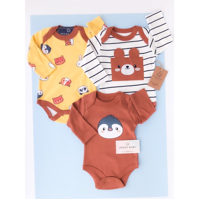 Animal Crew Long Sleeve 3 Piece Jumper Set Colorful