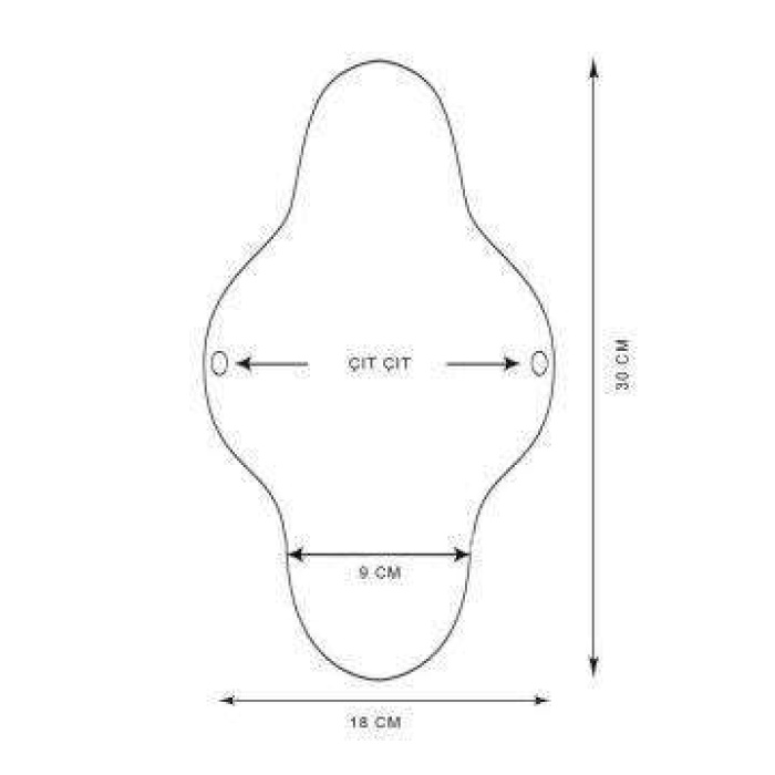 Pamuk Yıkanabilir Doğal Kadın Pedi 6lı (Gece)