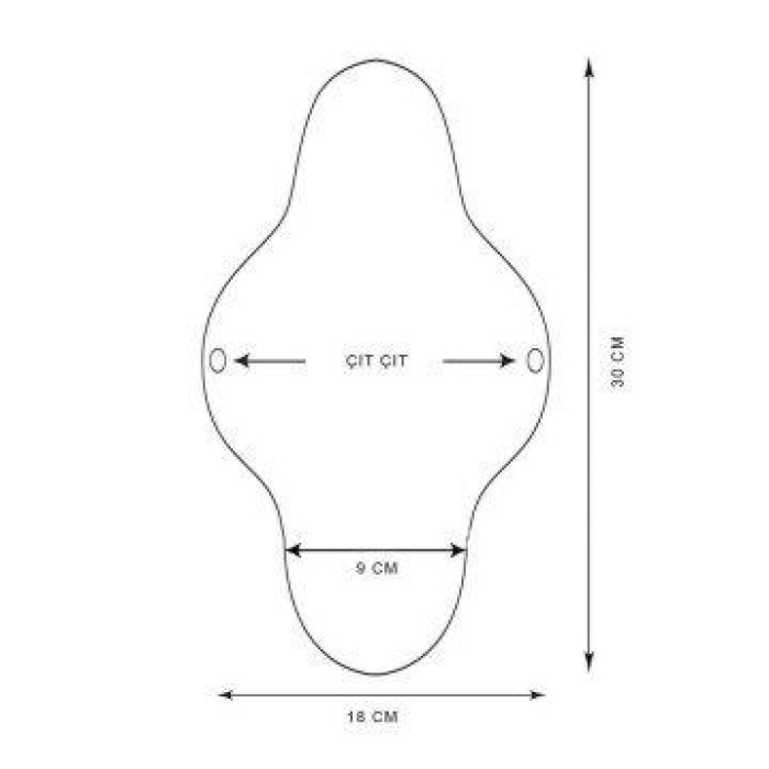 Pamuk Yıkanabilir Doğal Kadın Pedi 6lı (Gece)