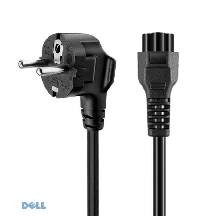 Dell Notebook Adaptör Güç Kablosu 1.2 Mt Yonca Power Kablo Laptop Bilgisayar Kablosu