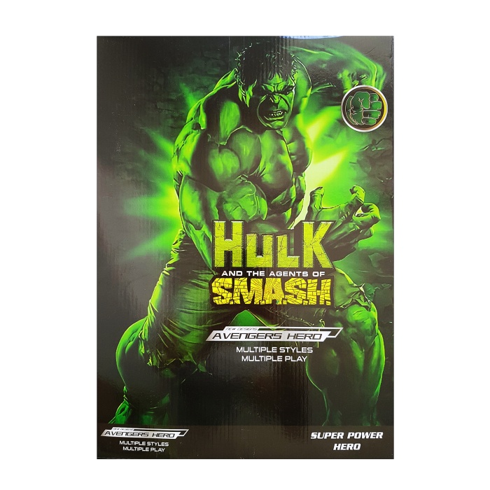 Hulk Işıklı Figür Oyuncak Maske Nerf Silah ve Mermi Marvel Büyük Set