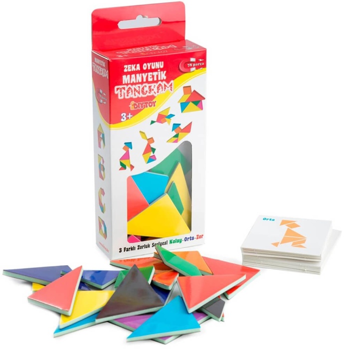 Diytoy Tangram Zeka Oyunu Puzzle Buzdolabı Magnet Eğitici Oyuncak Seti