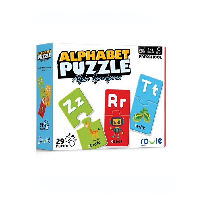 Alfabe Öğreniyorum Puzzle Eğitici Oyuncak