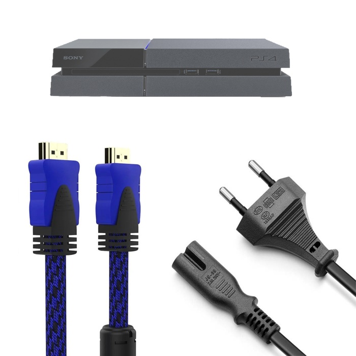 PS4 Güç Kablosu Hdmi Örgülü Kablo Set Playstation 4 Aksesuar