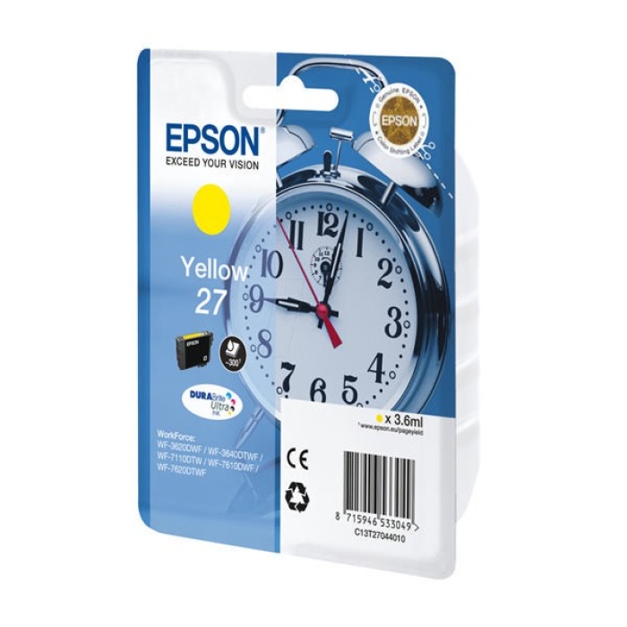 Epson 27XL-T2714-C13T27144020 Sarı Muadil Kartuş Yüksek Kapasiteli