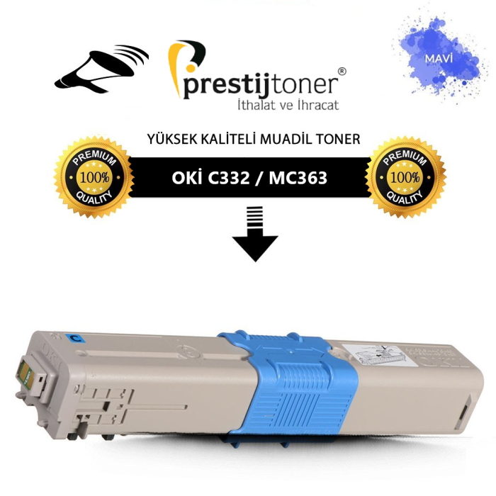 Oki C332-46508735 MC363 Mavi Muadil Toner