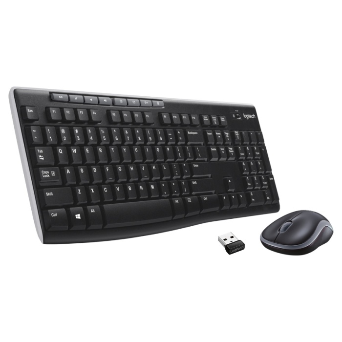 Logitech MK270 Kablosuz USB Alıcılı Türkçe Q Klavye Mouse Seti Siyah