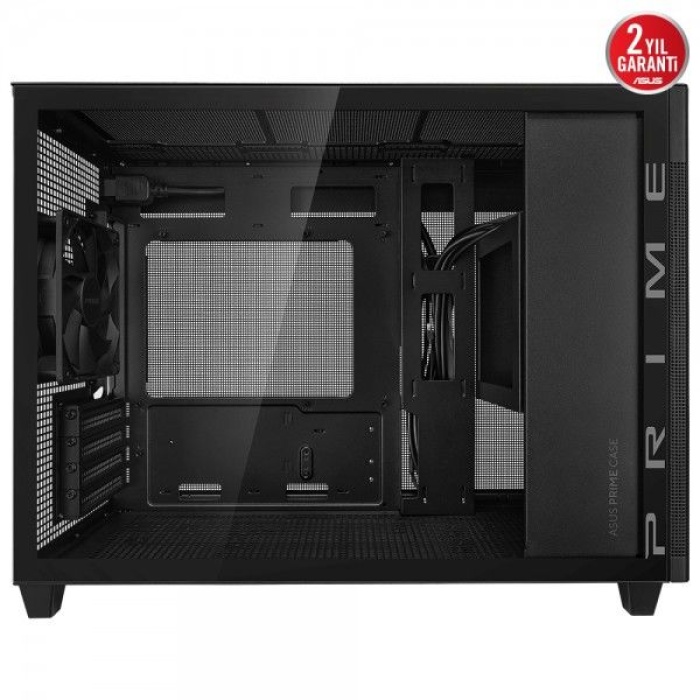 ASUS Prime AP201 Temperli Cam USB 3.2 Type-C Siyah MicroATX Small Tower Kasa