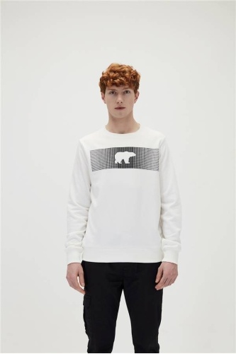 Bad Bear Ayı Baskılı Fancy Crewneck Sweatshirt  - Beyaz