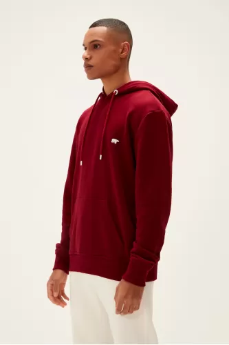 Bad Bear Long Story Kapüşonlu Erkek  Sweatshirt - Bordo