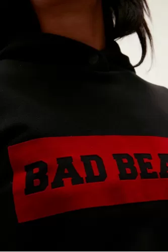 Bad Bear Kadın Flog Hoodıe Sweatshirt - Siyah