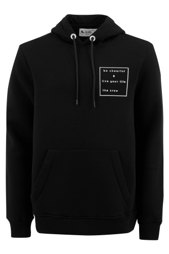 The Crow Erkek Motto Sweatshirt - Siyah