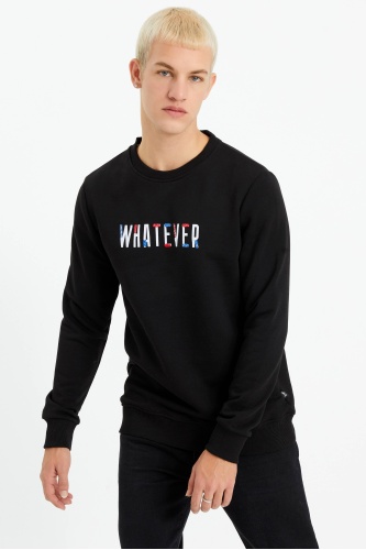 The Crow Erkek Whatever Sweatshirt - Siyah