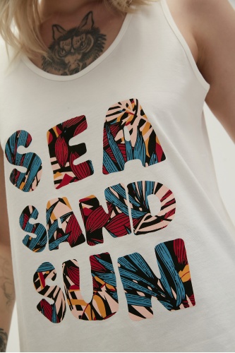 Bad Bear Kadın Sea Sand Sun Tank-Top - Kırık Beyaz