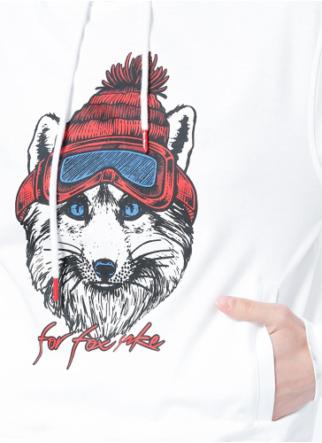 Bad Bear Snowfox Hoodıe Kadın Sweat - Beyaz