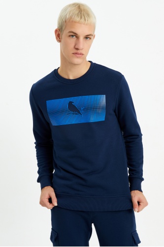 The Crow Erkek Pinn Sweatshirt - Lacivert