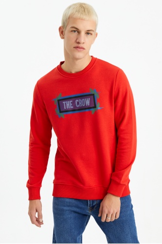 The Crow Erkek Felling Sweatshirt - Kırmızı