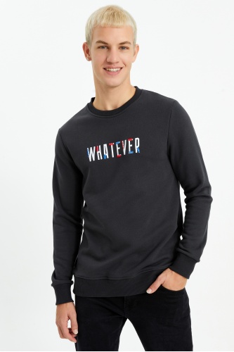 The Crow Erkek Whatever Sweatshirt - Vizon