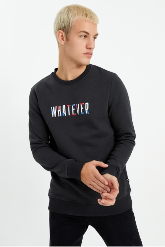 The Crow Erkek Whatever Sweatshirt - Vizon