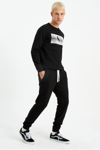 The Crow Erkek Pinn Sweatshirt - Siyah