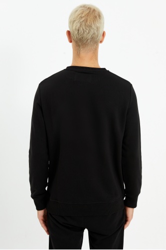 The Crow Erkek Pinn Sweatshirt - Siyah