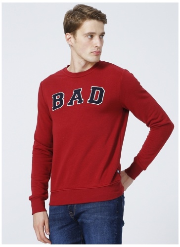 Bad Bear Erkek Bad Convex Crewneck Sweatshırt - Bordo