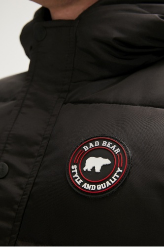 Bad Bear Fınder Vest Erkek Kapüşonlu Puffer  Yelek - Siyah