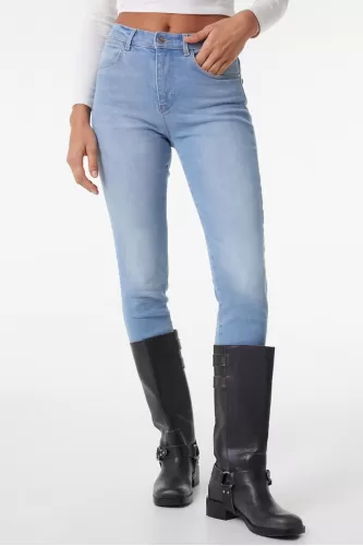 Wrangler High Rise Skinny Fit Denim Esnek Yüksek Bel Jean- Açık Mavi