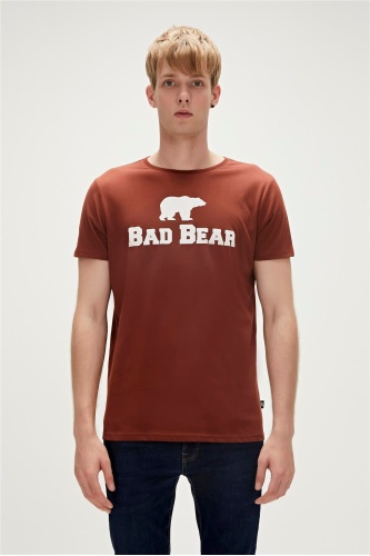 Bad Bear Tee Erkek Bisiklet Yaka Tişört - Kiremit