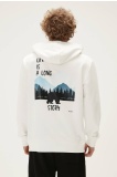 Bad Bear Long Story Kapüşonlu Erkek  Sweatshirt - Beyaz