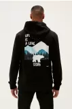 Bad Bear Long Story Kapüşonlu Erkek  Sweatshirt - Siyah