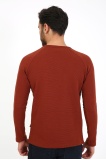 Fıve Pocket Erkek Bisiklet yaka Sweat - Bordo