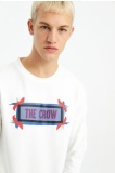 The Crow Erkek Felling Sweatshirt - Beyaz