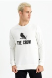 The Crow Erkek Sweatshirt - Beyaz