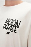 Bad Bear Moon Phase Erkek Bisiklet Yaka Tişört - Beyaz