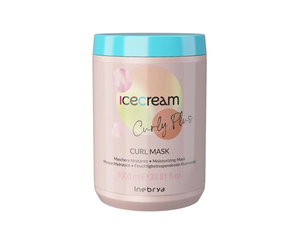 Inebrya Ice Cream Curl Plus Kıvırcık Saçlar Nemlendirici Maske 1000ml