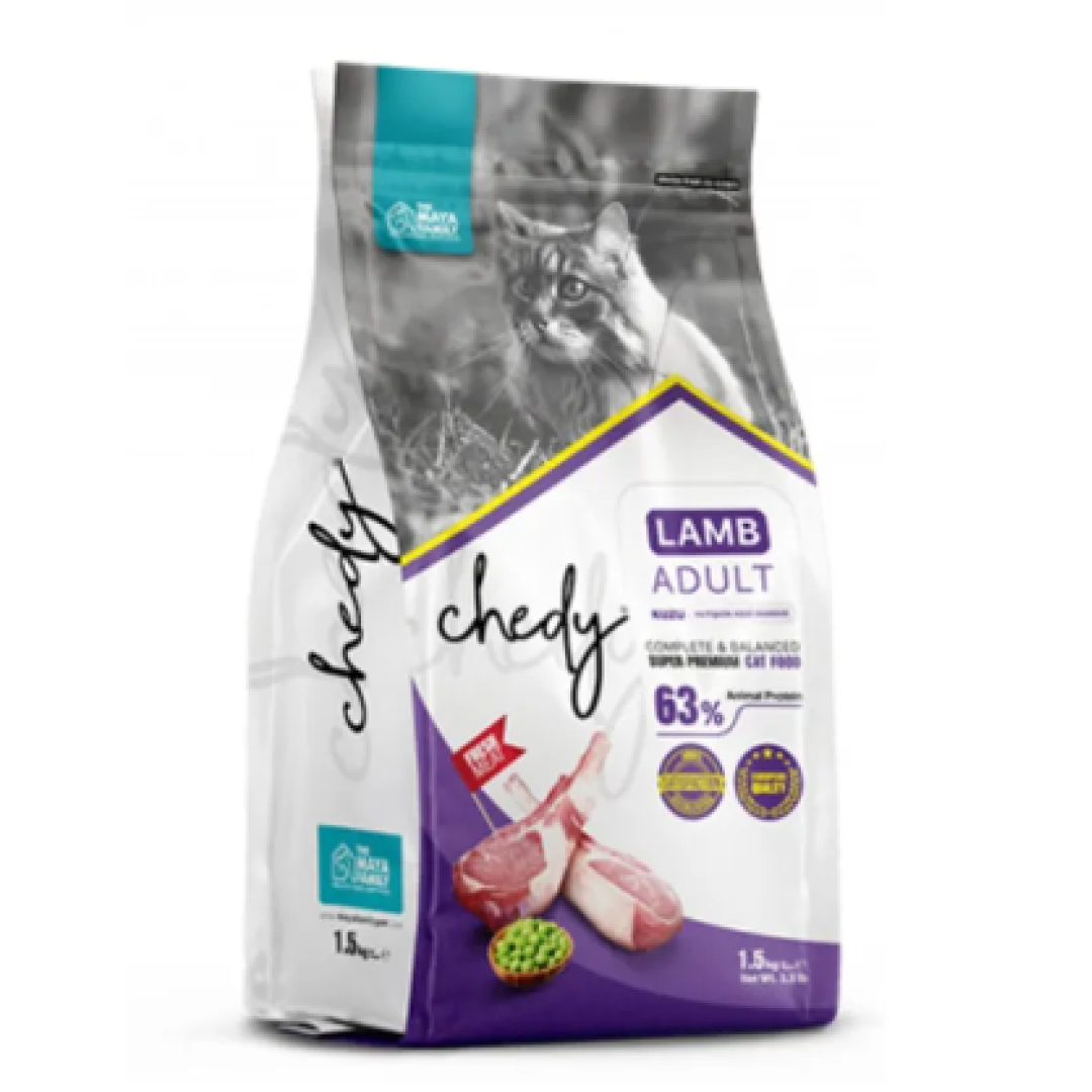 Chedy Chedy Yetişkin Kuzulu Kedi Maması 10 kg+1.5 kg