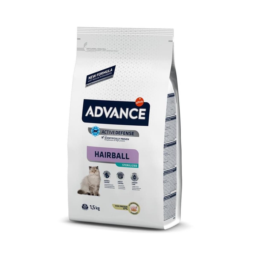 Advance Sterilised Hindili Hairball Kısırlaştırılmış Kedi Maması 1,5 kg