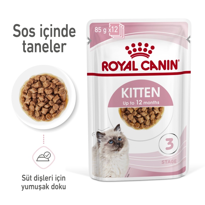 Royal Canin Kitten Gravy Pouch Yavru Kedi Maması 85 Gr KOLİ (12 ADET)