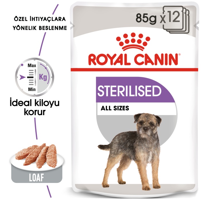 Royal Canin Sterilised Pouch Kısır Köpek Yaş Maması 85gr  KOLİ (12 ADET)