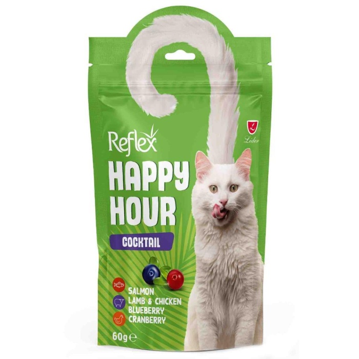 REFLEX HAPPY HOUR KOKTEYL KEDİ ÖDÜL MAMASI 60 G 10LU