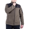 Outdoor Polar Ceket Haki - Sıcak Tutan Polar - Softshell Omuz - Fermuarlı Cep