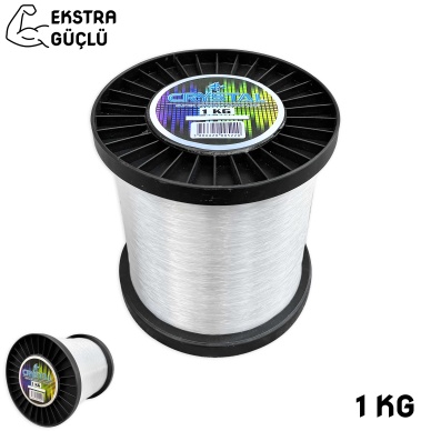 Crystal Şeffaf Bobin Misina 1 KG Ekstra Güçlü