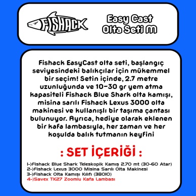 Fishack EasyCast Kıyı Olta Seti M - 2.70MT/30-60GR