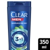 Clear Men 3 İn 1 Şampuan & Duş Jeli Ferahlatıcı Mentol 350 Ml