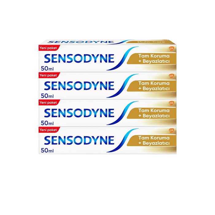 Sensodyne Tam Koruma + Beyazlatıcı Diş Macunu 50 ML x 4