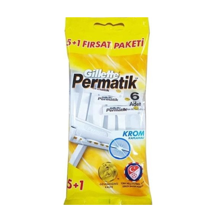 Gıllette Permatik Kullan-At Tıraş Bıçağı 4 x 6lı