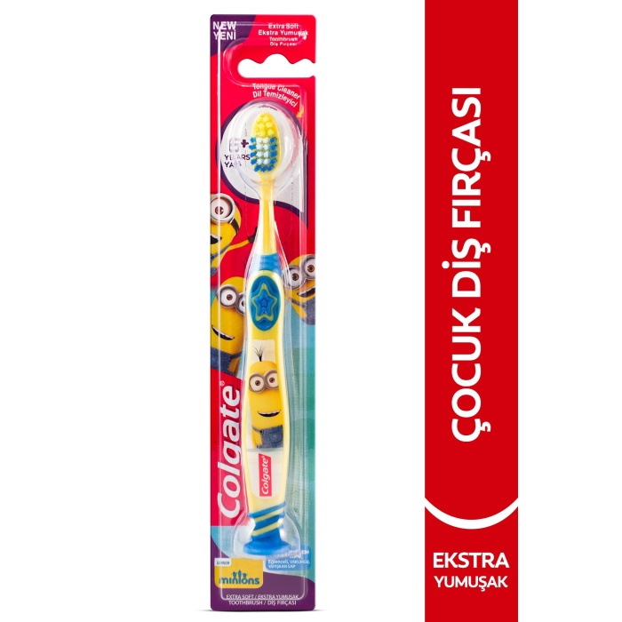 Colgate Minions 6+Yaş Vakumlu Yapışkan Sap Ekstra Yumuşak Çocuk Diş Fırçası