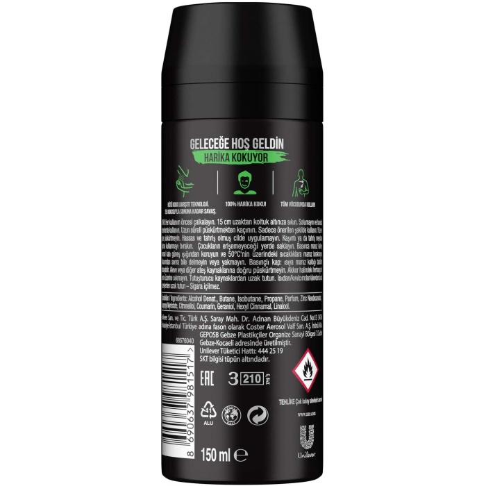 Axe Africa Erkek Sprey Deodorant 150 ML