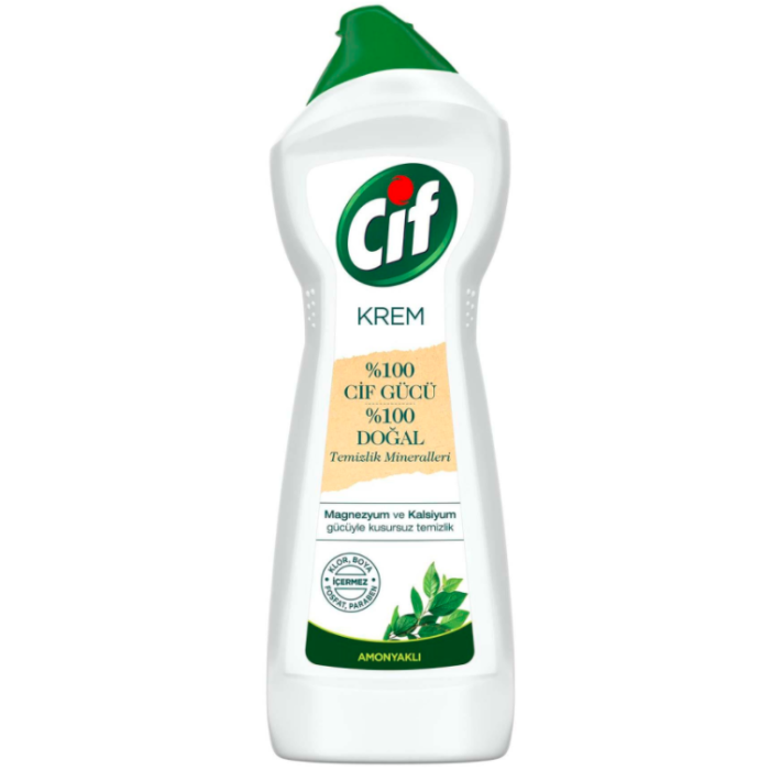 Cif Krem &100 Cif Gücü Doğal Amanyoklı Yüzey Temizleyici 750 ML